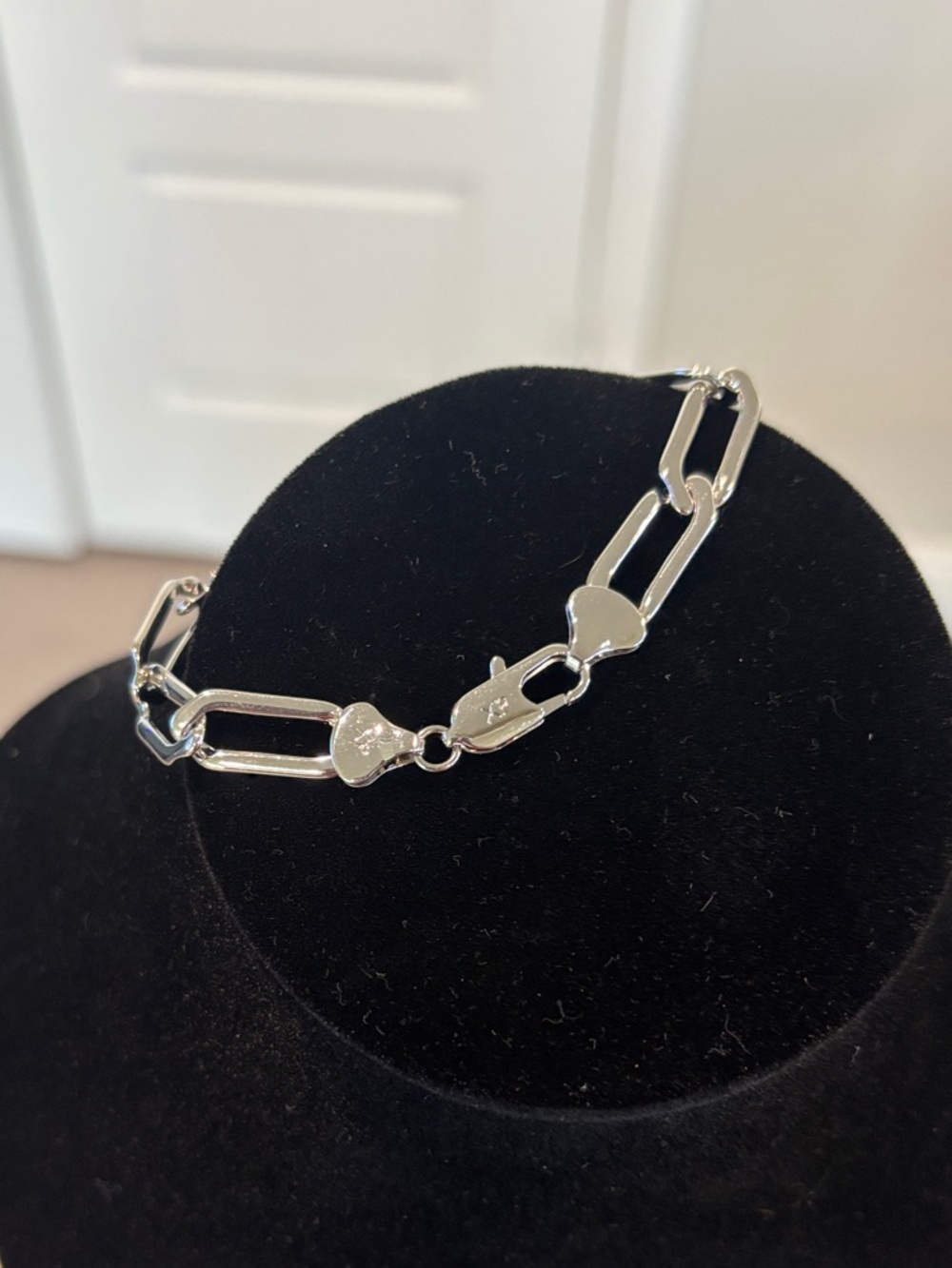 Silver Over Stainless steel Link Bracelet